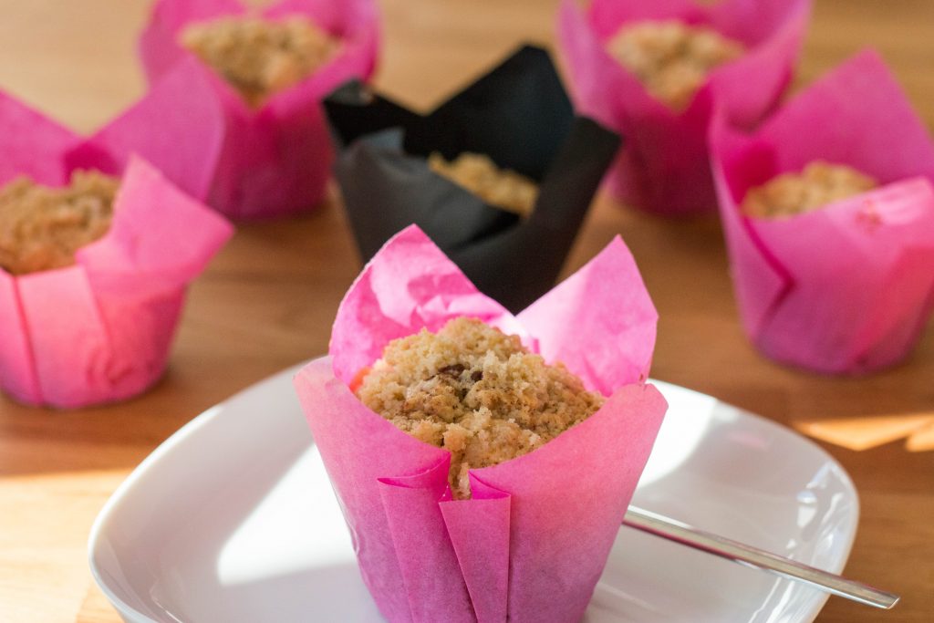 Nuss-Nougat-Muffins mit Streusel - Backe Backe Kuchen