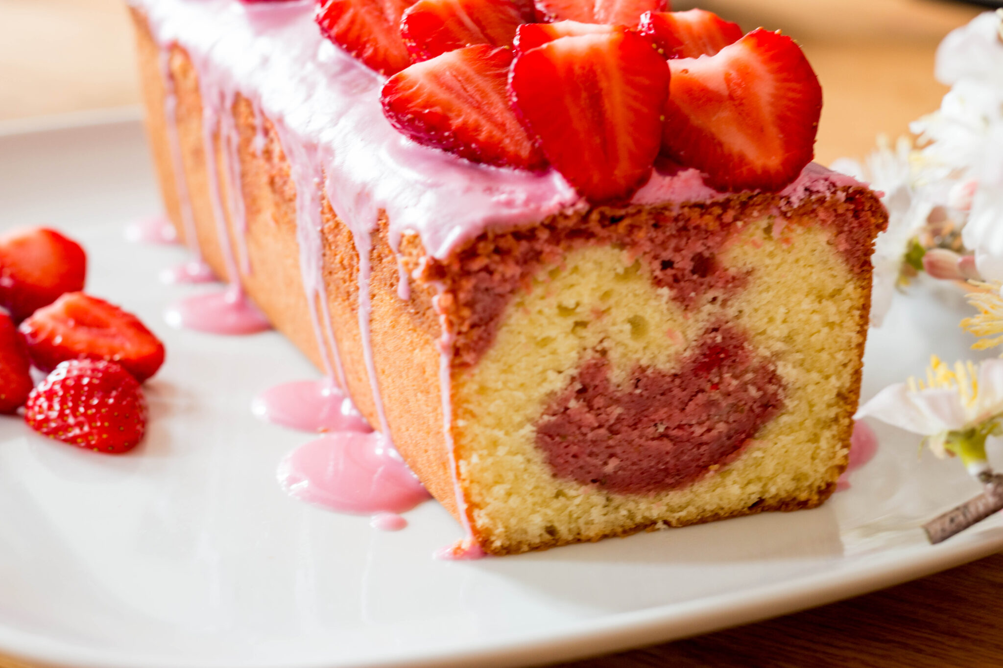 Erdbeer-Marmorkuchen - Backe Backe Kuchen